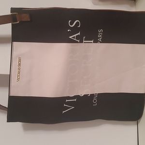 Victoria Secret Black and Pink Crossbody Tote Bag